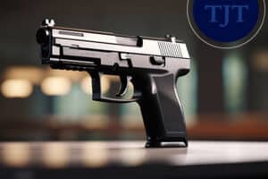 Handgun on a table, representing a New Jersey Graves Act firearms possession charge